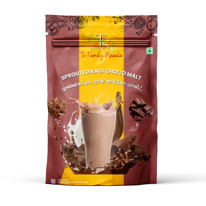 Sprouted Ragi Choco Malt ( முளைகட்டிய ராகி சாக்கோ மால்ட் )
